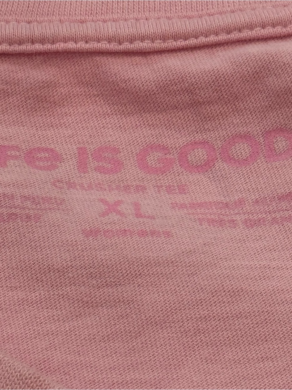 Life is Good Pink Super Heroes Wear Scrubs V-Neck T-Shirt Women’s Size X-Large - Picture 4 of 9